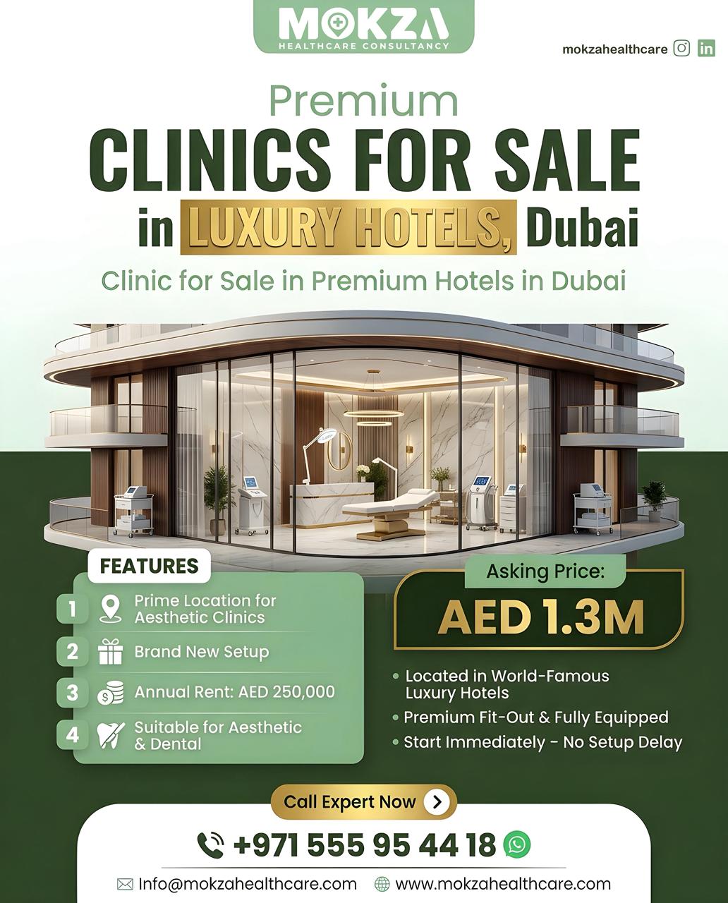 Premium Aesthetic Clinics for Sale in Dubai